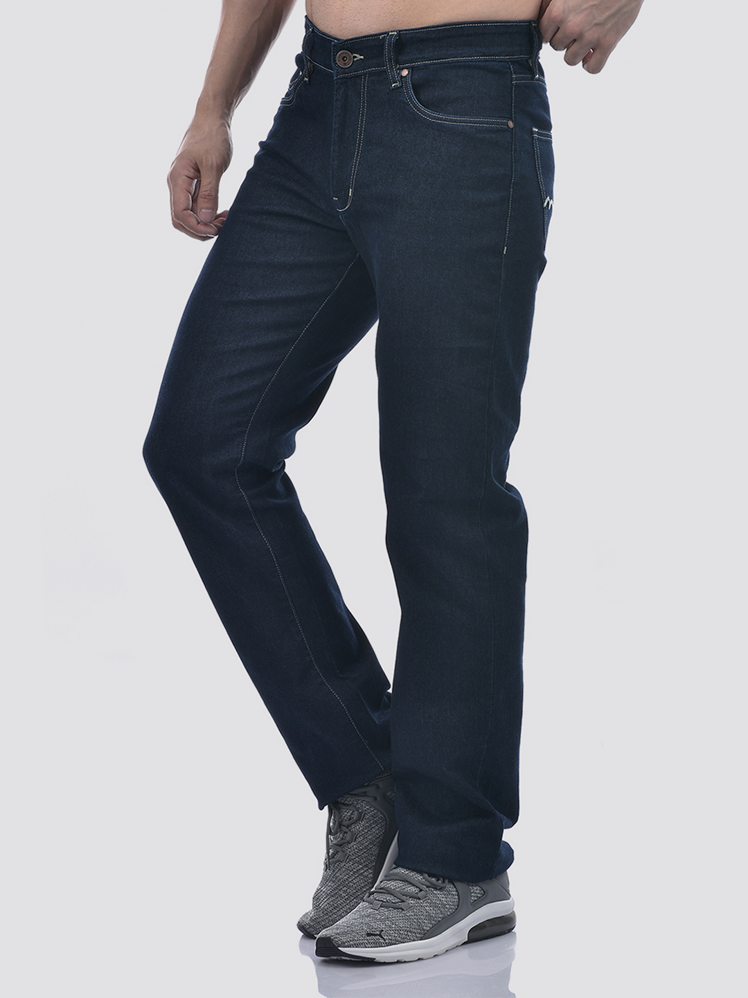 Numero Uno Men Solid Blue Jeans